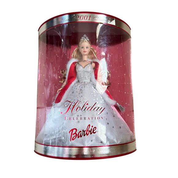 Barbie Doll Mattel Holiday Celebration Special Edition 2001 Vintage Christmas - Picture 1 of 12